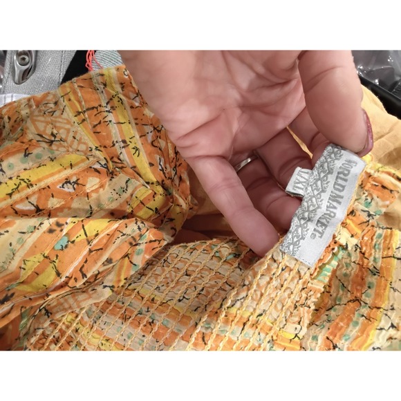 WORLD MARKET Maxi Dress Boho Pattern Strappy‎ Sundress Women's 1XL - Picture 6 of 6